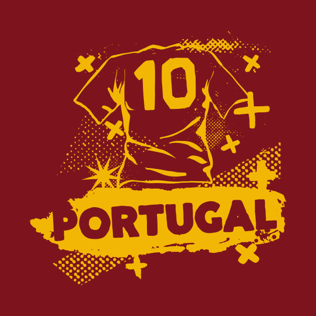 Vintage Portuguese Football // Retro Grunge Portugal Soccer by SLAG_Creative