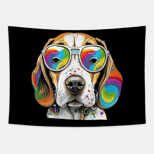 Hippie Beagle Tapestry by JayD World