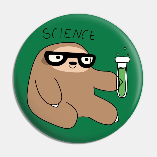 Science Sloth Pin by saradaboru