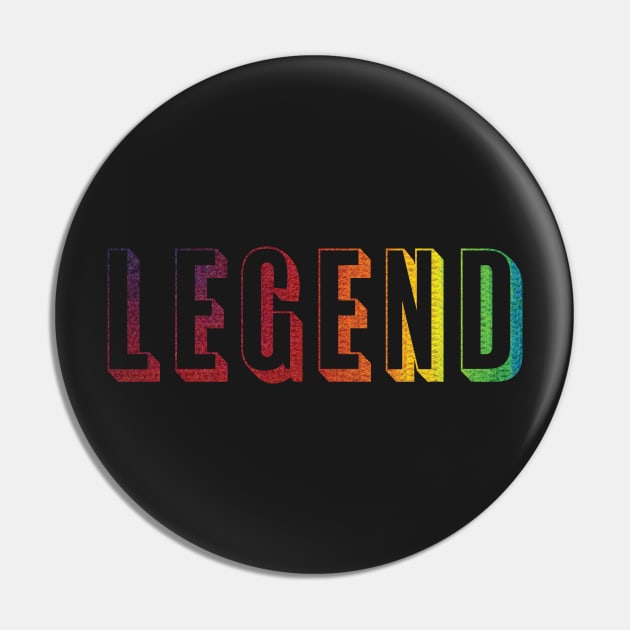 Legend 3D Rainbow Yarn Pin by ArtHouseFlunky