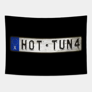 Hot Tuna Car License Plate Tapestry