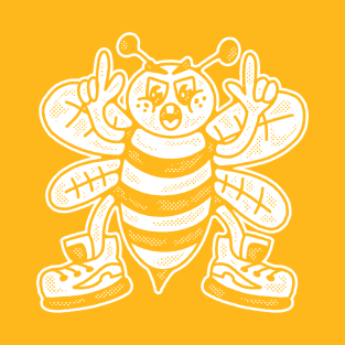 Cool Bee Retro Character T-Shirt