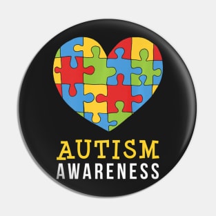 Autism Awareness Puzzle Heart Pin