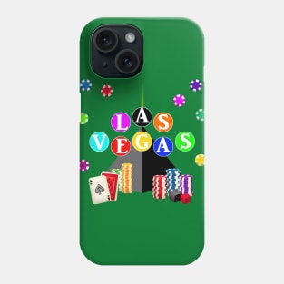 Las Vegas Pyramid and Poker Chips Phone Case
