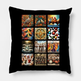 Twelvetide in Christianity Christmas Days Pillow