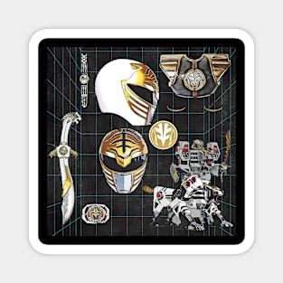 White Ranger Weapons Magnet