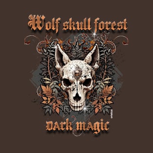 Wolf skull forest dark magic gothic - 1 T-Shirt