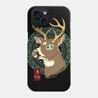 Deer - Black Phone Case