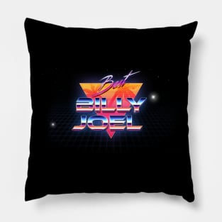 Billy Joel Retro Crome Art Pillow