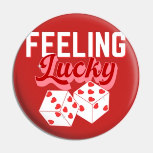 Feeling Lucky Retro Valentines Pin