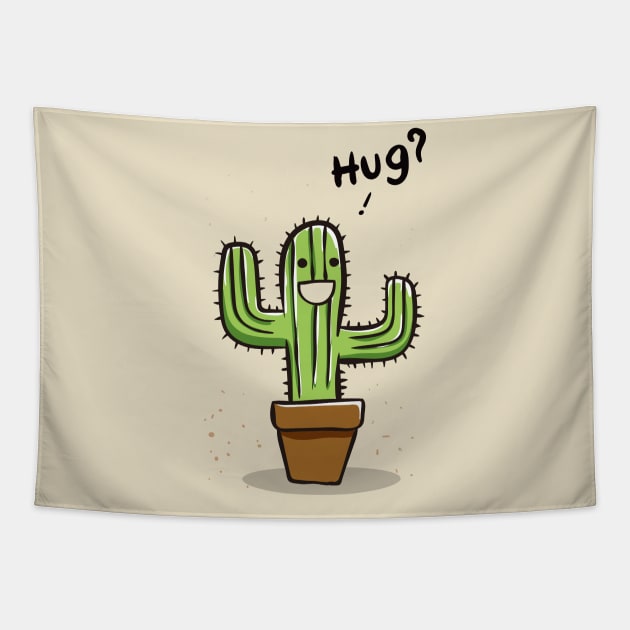 Cactus Hug Tapestry by upursleeve