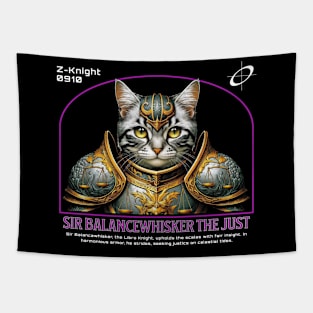 Libra Knight Cat: Zodiac Defender - Astrology Enthusiast's Collectible Tapestry