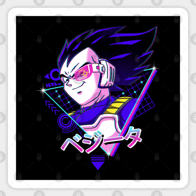 Lofi Saiyan Prince Dragonball Z Sticker Teepublic