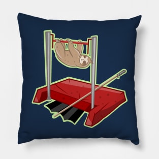 Sloth pole vaulting Pillow