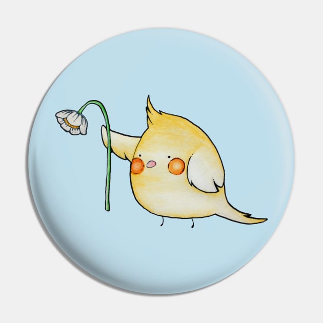 Cheeky the Cockatiel Pin by AlexMathewsDesigns