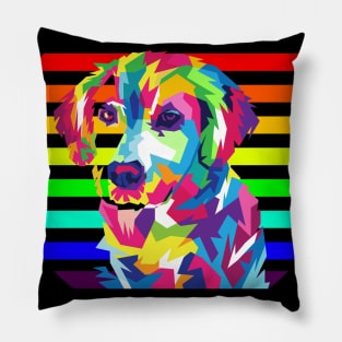 Rainbow dog Pillow