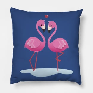 Pink Flamingo Love Pillow