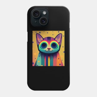 Rainbowcore Kitty Cat Meow Phone Case
