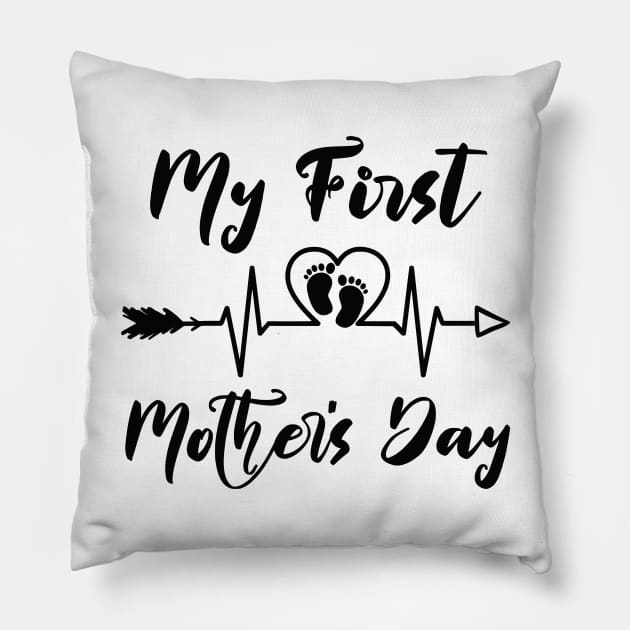 My First Mothers Day first mothers day Pillow by Gaming champion