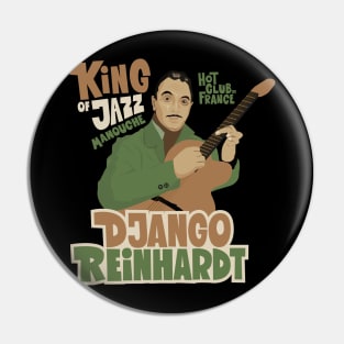 Django Reinhardt: A Jazz Guitar Legend Brought to Life with this Captivating Illustration. Pin