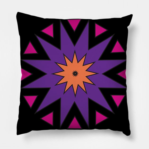 12 pointed Star Circle Pillow by Madhur