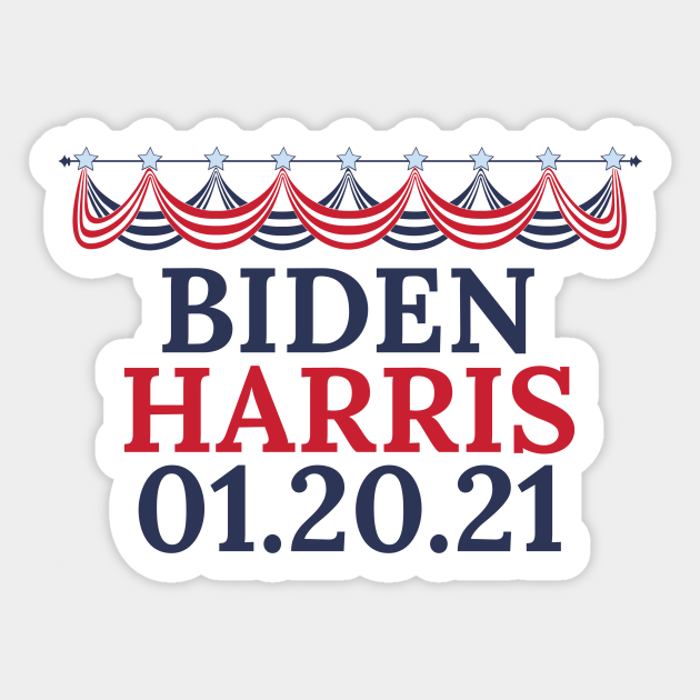 Biden Harris Victory Inauguration Date Biden Inauguration Sticker Teepublic Biden overcame personal tragedy and two failed runs at the presidency, and harris becomes the first woman to be sworn in as vice president, among many other firsts. biden harris victory inauguration date