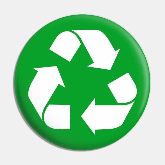 White Reduce Reuse Recycle Repurpose Living Green Green Recycle Symbol Pin Teepublic