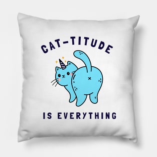 cat-titude is everything Pillow