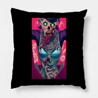 Zombie Punk Dead Quote Halloween Pillow