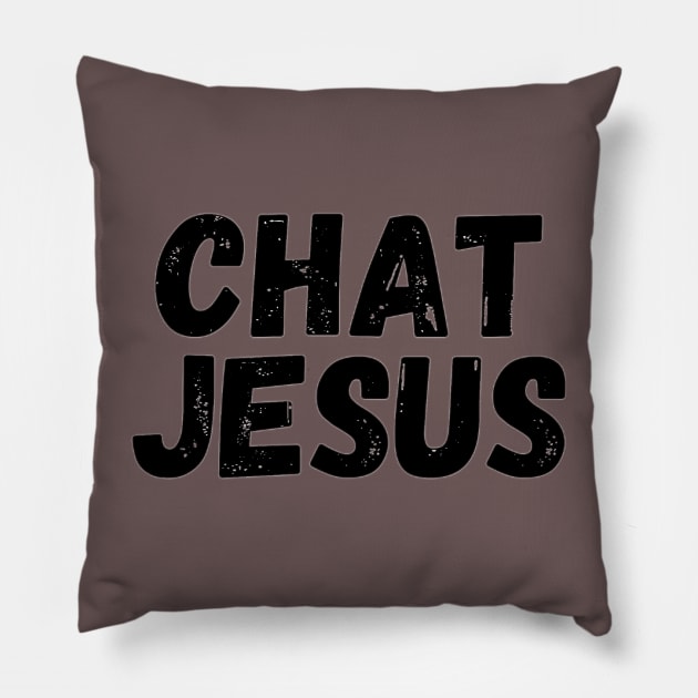 Chat Jesus By Abby Anime(c) Pillow by Abby Anime