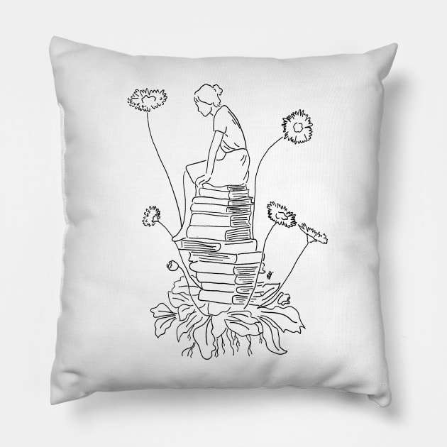 literature is my favorite world Pillow by poeticamenteflor