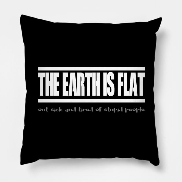 Flat Earth Pillow by kylewillis