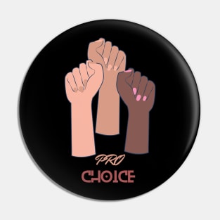 hands says pro choice Pin