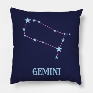 Gemini Zodiac Sign Constellation Pillow