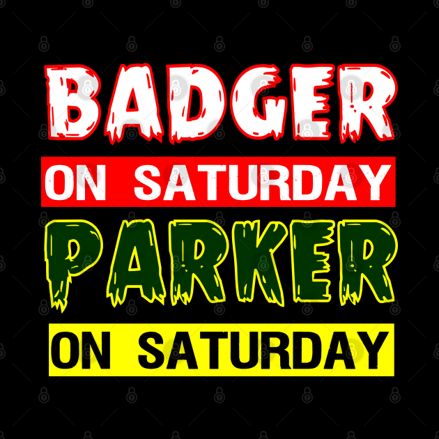 Badger on Saturday Packer on Sunday Green Bay Football by S-Log