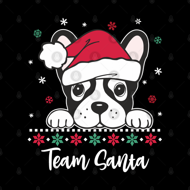 Team Santa Christmas Frenchie by FloraLi