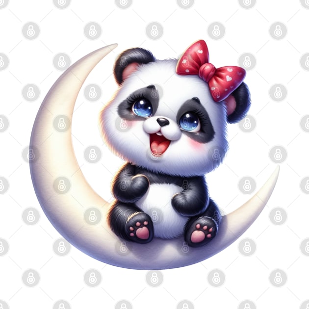 Valentine Love Panda Bear by Chromatic Fusion Studio