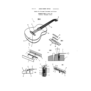 Acoustic Guitar Player Gift Patent Print T-Shirt