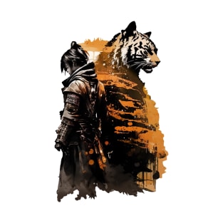 Samurai and the tiger - The perfect union between strength and grace T-Shirt