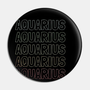 Aquarius Zodiac Pattern Pin