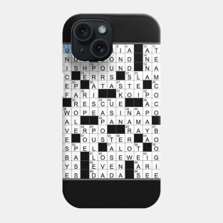 Spot on a crossword clue Phone Case