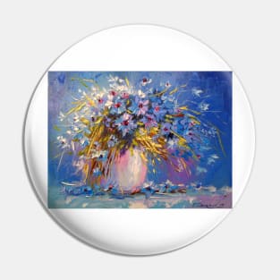 Bouquet of cornflowers Pin