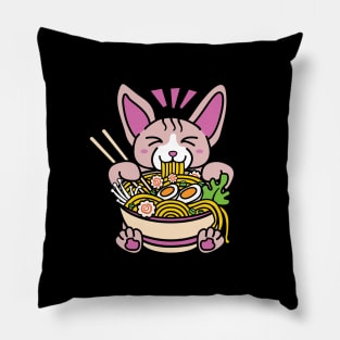 Ramen Noodles Sphynx Cat Pillow