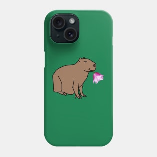 Flower Capybara Phone Case