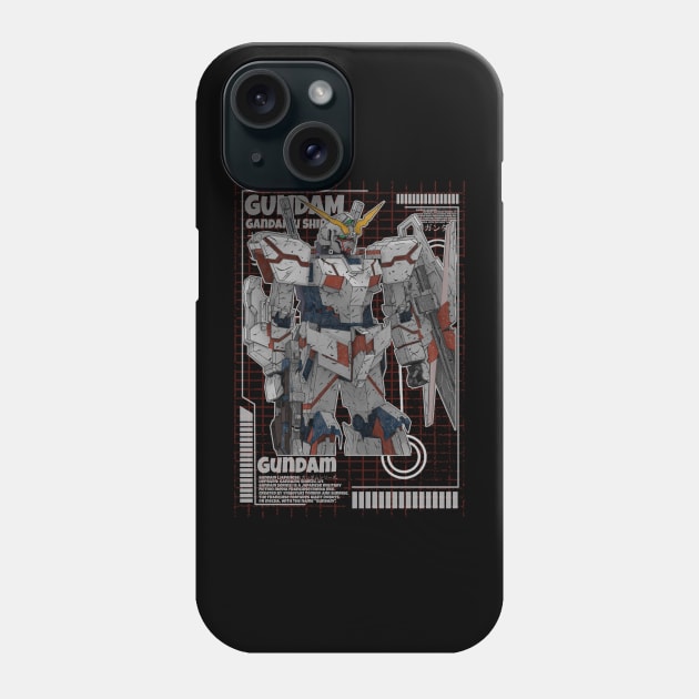 RX-0 Unicorn Gundam Phone Case by gblackid