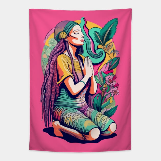 Pray For Love. Women's Tapestry by CatCoconut-Art