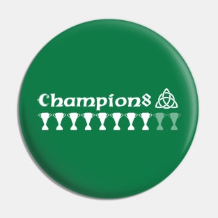 Celtic 8 in a Row Champions T-shirt. On our way to 10 in a row! #10IAR Pin