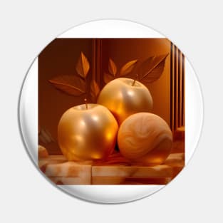 Golden Apples Still Life on Marble Pin