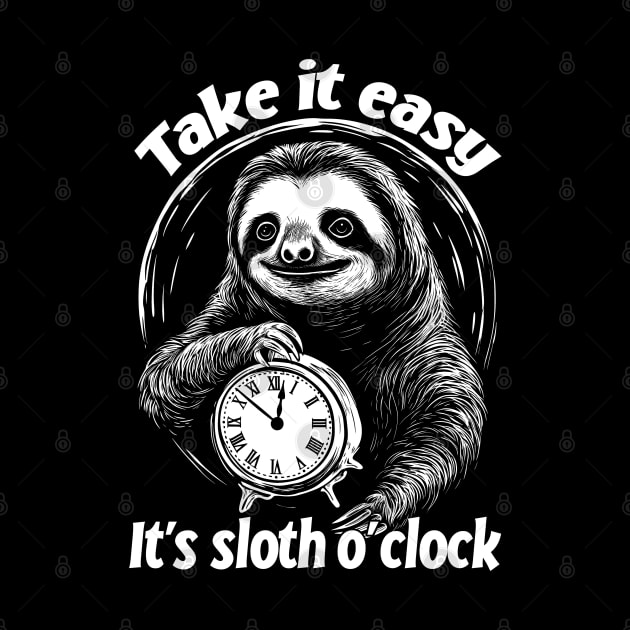 Take it easy - It's sloth o' clock. Chill out and relax. by Dazed Pig