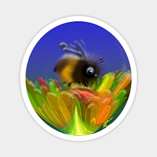 Fuzzy Bee 2 Magnet